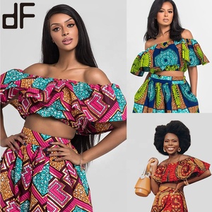 Nuovi Arrivi: Top Corto da Spiaggia Sexy per <span class=keywords><strong>Donna</strong></span> Stile Americano, Copricostume con Stampa Digitale Africana e <span class=keywords><strong>Spalle</strong></span> Scoperte - Product Image 5