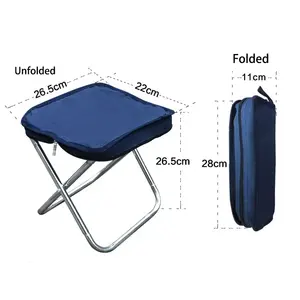 Cheap Portable Outdoor Tool Aluminium Alloy Picnic Camping Camping Stool  Pocket Seat Fishing Chair