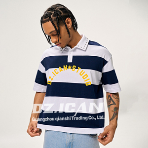 MAKITAPE Novedades: Camiseta Polo Oversize de Manga Corta con Solapa Estampada, 100% Algodón, Personalizable para Hombre - Product Image 1
