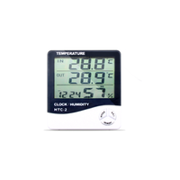 LCD Digital medidor de humedad temperatura HTC-1 HTC-2 de interior al aire libre termómetro higrómetro estación meteorológica con reloj
