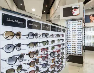 Meilleure vente 2022 présentoir de magasin de lunettes de soleil led personnalisé présentoir de lunettes en verre conception optique