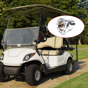 Adaptateur de base de volant CRASTP pour voiturette de golf EZ GO TXT RXV E Model, pièce en métal argenté avec vis - Product Image 4