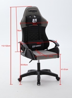 Chaise de jeu ergonomique en cuir, pivotante à 360°, réglable en hauteur, économique et mobile, design moderne inclinable pour usage domestique