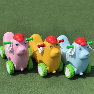 Mainan kuda goyang plastik Mini uniseks, perlengkapan Bermain lembut lubang bola trampolin rumah taman bermain menyenangkan untuk anjing dan mobil - Product Image 5