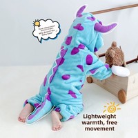 Ropa de Bebé, Monos de Animales de Dibujos Animados en 3D, Traje de Felpa con Doble Cremallera para Niños Pequeños, Disfraz de Halloween, Venta al Por Mayor, Unisex