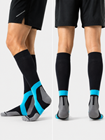 Chaussettes de sport hautes respirantes en tricot à compression ODM pour la course à pied, le crossfit, le cyclisme, le paddle, le basketball
