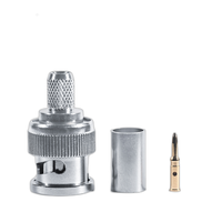 Cable RG59 de alta calidad 75-4 BNC conector macho duradero 75 Ohm impedancia cobre contacto adaptador estándar para aplicaciones RF