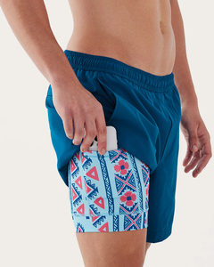 Custom Casual Vintage Digital Workout Travel Shorts <b>Mid</b> Waist Sport Training Athletic Gym Exercise Liner Pocket 100% Polyester - Product Image 3