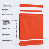 Sac à fermeture éclair personnalisé JIJID, plusieurs tailles et couleurs, pochette à fond plat avec cordon de serrage, réutilisable, en aluminium pour grains de café