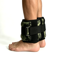 Manchettes lestées pour chevilles, pour la rééducation physique, camouflage, rembourrées, avec sangle réglable et boucle métallique