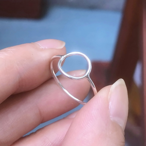 New Gold Filled Open Circle <strong>Ring</strong> 10mm Women <strong>Stacking</strong> Finger 925 <strong>Silver</strong> <strong>Rings</strong> - Product Image 2