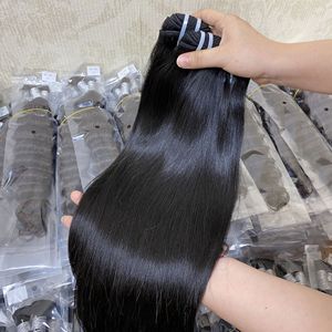 Extensions de cheveux vierges indiens 14A à micro-anneaux, double tirage, cuticules alignées, lisses et volumineuses, tissage de cheveux humains non traités - Product Image 1