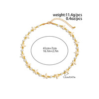 Chaîne de clavicule perlée style bohème avec étoile de mer pour hommes, colliers et bijoux de style hip-hop