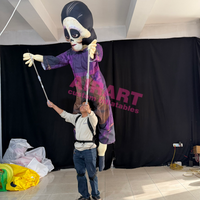 Costume gonflable géant de marionnette squelette du Jour des Morts, gonflable publicitaire durable pour Halloween