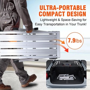 Deliladder Escalier pliant moderne en alliage d'aluminium portable avec capacité de 375 livres Plateforme d'escalier - Product Image 4