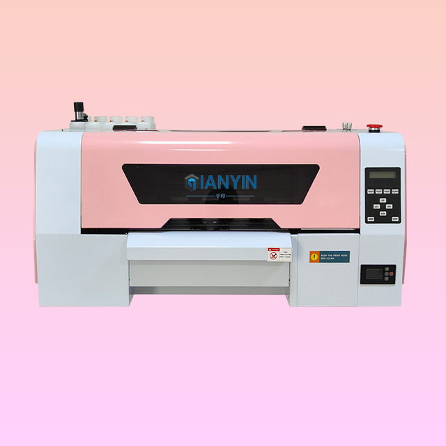 QIANYIN Digital Pink A3 DTF Inkjet Printer XP600 Pet Film 33CM T Shirt Printing Machine With Oven for Textile