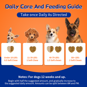 Suplemento calmante para mastigar cães, L-teanina e camomila, Alivia a ansiedade de separação e estresse de viagem - Product Image 5