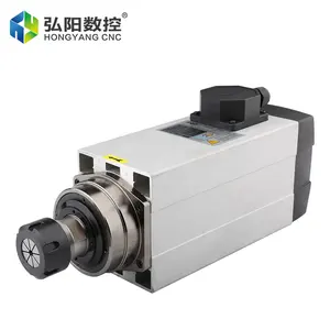 Spindle Price HQD 6KW 220v 380v CNC Router Spindle Motor Air Cooling Spindle 18000rpm 300hz 12.6A 2.39Nm Cnc Router Using Engraving Wood