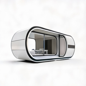 Módulo de Oficina Ovalado Modular con Marco de Aluminio, Iluminación LED, Diseño Minimalista Independiente - Product Image 1