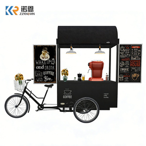 <span class=keywords><strong>Chariot</strong></span> à café à pédales personnalisé en acier inoxydable avec auvent pour la vente de café en plein air - Product Image 2