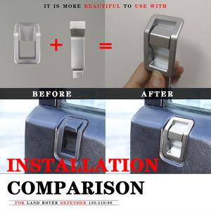 लैंड रोवर डिफेंडर 90 110 130 04-19 के लिए कार आंतरिक दरवाजा कुंडी बाहर फ्रेम संभाल सजावट कवर डिफेंडर ऑटो सामान - Product Image 4