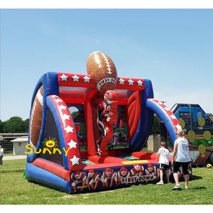 Jogos infláveis do esporte do objetivo do futebol dos jogos do carnaval primeiro jogo de futebol para eventos do partido do esporte