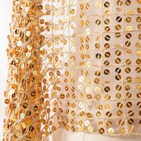 Châle à sequins ajouré 180*45cm, écharpe en maille noire à franges, cape légère pour femme pour soirée et mariage