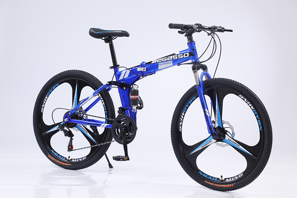 Roue à trois lames bleues