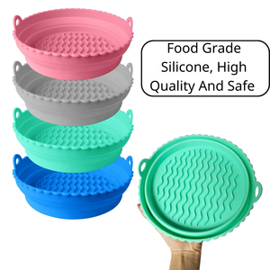Wavy Air Fryer Tray Silicone Air Fryer Basket Kitchen Reusable Non-stick Baking Pot Wavy Safe Oven Baking Tray - Product Image 1