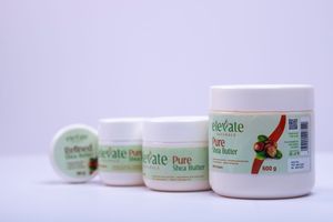 PELERE GROUP LIMITED Baume pur au beurre de karité raffiné pour le soin de la peau et des cheveux féminins, tous types de peau, durée de conservation de 3 ans, en flacons - Product Image 3