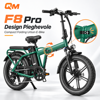 Vélo électrique pliable QMWHEEL F8 Pro Italie, 20 pouces, 250W, 48V, 35Ah, longue autonomie, vente en gros