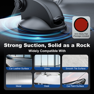 ESEEKGO CH-13 ABS <b>Car</b> Phone Suction Cup Mount Stable 360 Degree Rotatable <b>Clip</b>-On Holder Universal Compatible for 4.7‘ - Product Image 4