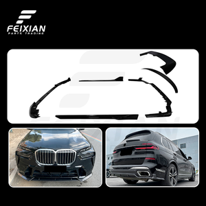 Pour <span class=keywords><strong>BMW</strong></span> <span class=keywords><strong>X7</strong></span> G07 M Sport 2019+ Fibre de carbone Aileron avant aérodynamique Jupes latérales Aileron arrière FEIXIAN - Product Image 4