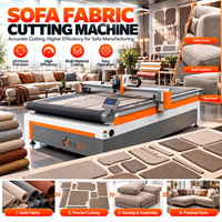 Mesin Pemotong Kain Sandaran Sofa CNC Otomatis dengan Pengumpan untuk Produksi Pelapis Furnitur