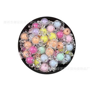 ลูกปัดอะคริลิค 8 มม. สีผสม มุกในมุก วัสดุสำหรับทำเครื่องประดับ DIY - Product Image 5