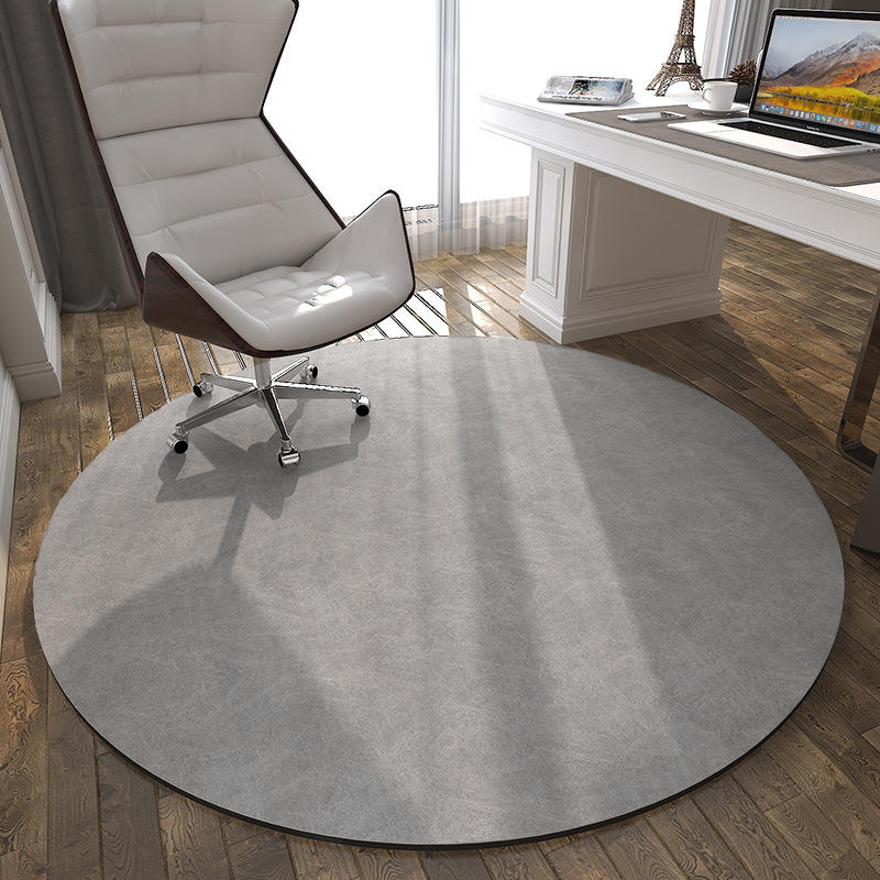 Cojín de silla de cuero colorido - redondo marrón minimalista