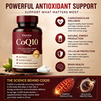 Private Label CoQ10 Vegetarische Kapseln 100mg Verbesserte Bioverfügbarkeit für Herzgesundheit, Gehirnfunktion, Anti-Aging und Immununterstützung
