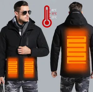 Aquecimento elétrico Casaco Roupas Powerbank Inverno Outerwear Vestuário Usb 5V Casaco Aquecido Para Homens E Mulheres