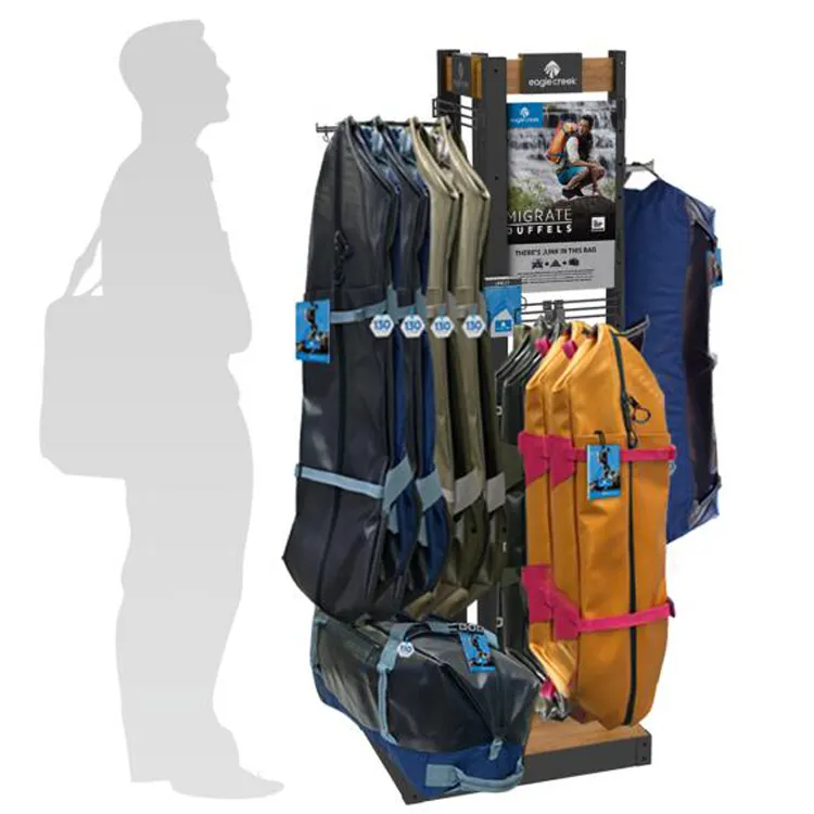 Custom Wood Display Garment Jeans T Shirt Clothes Display Rack shop display rack Unique design metal stand for clothing store