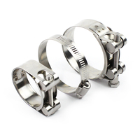 Collier de serrage à boulon en T OEM en gros, 67-75mm, en acier inoxydable, pour tuyaux de 2 et 3 pouces, uni, pour l'industrie générale
