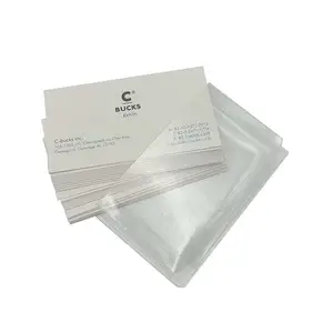 Klar PVC-Klebende Taschen Hülsen Kunststoff-Index-Aufbewahrung Halter klebende Bildtasche für Etiketten Visitenkarten