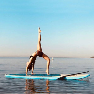 Planche à pagaie <span class=keywords><strong>gonflable</strong></span> portable de haute qualité, 22 pieds, double paroi, imperméable, en PVC, 6 pouces d'épaisseur, 13 kg, légère, pour les lacs - Product Image 4
