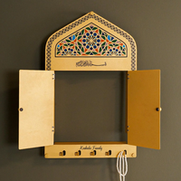 Armoire de présentation en métal personnalisée pour Mihrab, support pour Tasbeeh, art mural islamique, support pour Coran