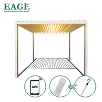 Pergola extérieure motorisée en aluminium avec télécommande électrique
