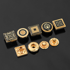 KUNSHUO-Botones a presión cuadrados de metal personalizados para hombres, ropa de camisa, aleación de zinc ecológica, cualquier color - Product Image 4