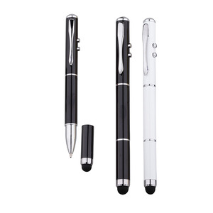 <span class=keywords><strong>4</strong></span> en 1 grabado láser multifunción stylus táctil herramienta de luz led de bola de metal de la pluma - Product Image 1