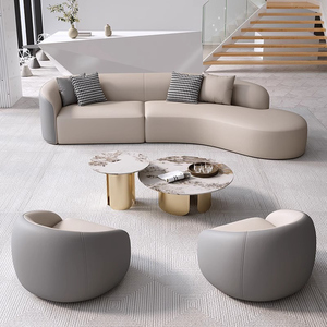 स्टाइलिश लॉबी फर्नीचर के साथ अपार्टमेंट के स्कूलों के अस्पतालों के लिए आधुनिक नए घुमावदार कार्यालय रिसेप्शन सोफा सेट - Product Image 4