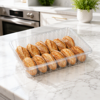 Boîte d'emballage alimentaire en plastique PET transparent sur mesure pour pâtisseries et biscuits, vente en gros