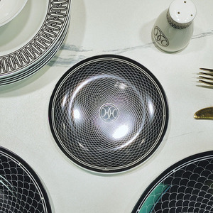 Service de table en porcelaine fine de luxe bon marché, design nordique, assiettes décoratives en porcelaine pour 6 personnes, mariages et dîners - Product Image 6