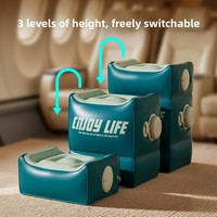 Repose-pieds gonflable en forme de U Quanqi - Repose-pieds portable pour le bureau, la sieste, réglable en hauteur